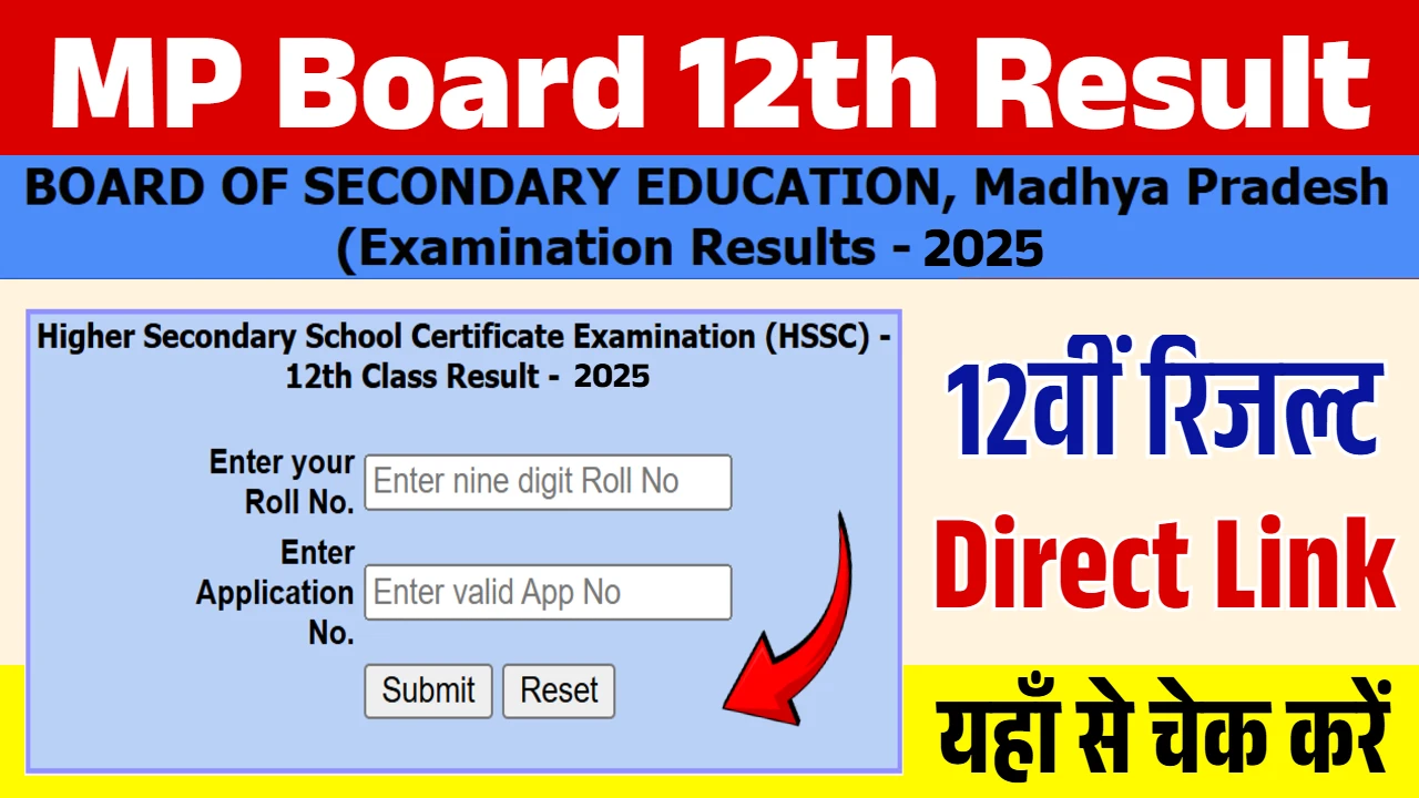 MP Board 12th Result 2026