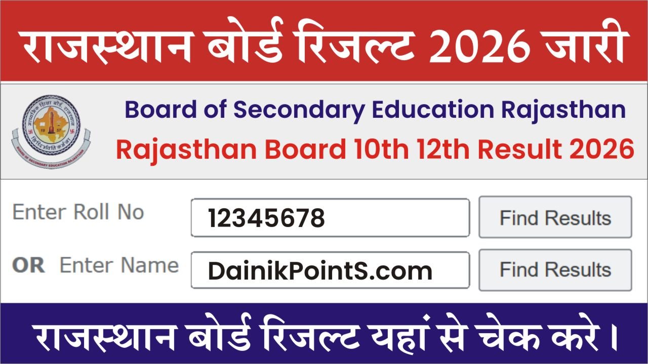 Rajasthan Board Result 2026